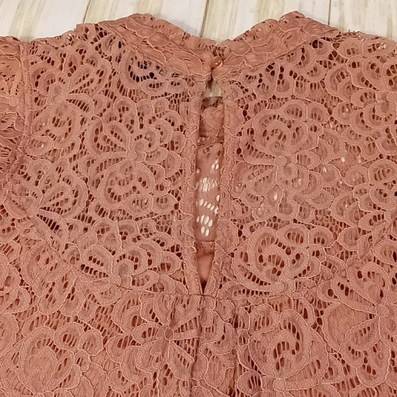 HeartSoul Lace Mini Dress Pink Size Medium - Picture 10 of 16